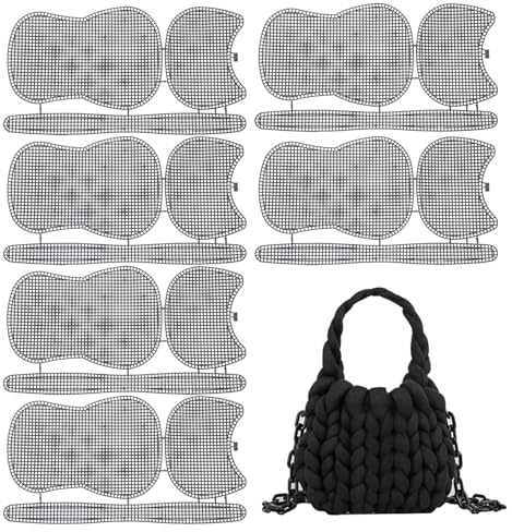 CHGCRAFT 6 Stück Kunststoff Mesh Canvas Sheet, Plastic Canvas Kreuzstich Stoff Kunststoff Kreuzstich Baumwolle Stoff für Basteln DIY Stickerei Garn Strick Häkelprojekte, Schwarze, 23x42cm