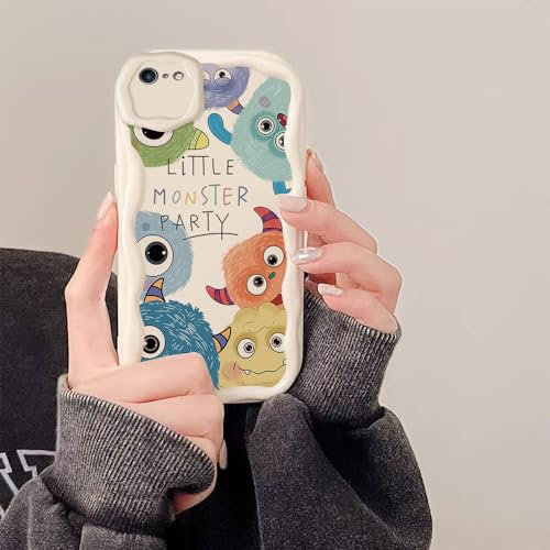 Compatibile con iPhone 6 Plus/iPhone 6s Plus Custodia Morbida Silicone Design Onde Cremose Lisce