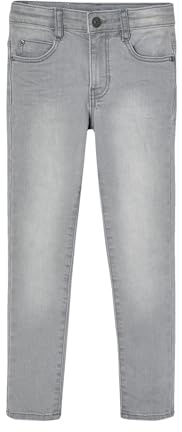 Vertbaudet Jungen Slim-Fit-Jeans WATERLESS, Hüftweite Slim, Bundweite verstellbar Grauer Denim 158/164