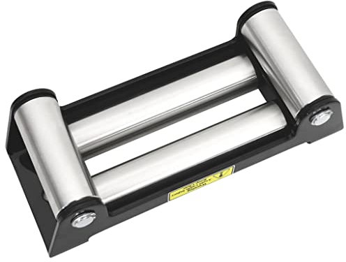 qohoio 210456 4-Way Fairlead Steel 8000-13000 lbs Heavy Duty Winch Roller Fair with Strong Construction Winches Guide Fair Cable Adopts Superb Craftsmanship