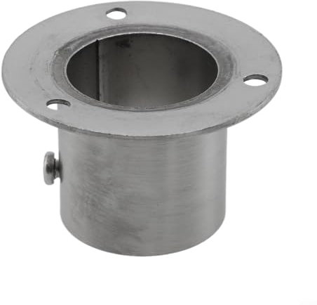 Raccordo a flangia robusto e in acciaio inox per tubi rotondi su pareti (32 mm)