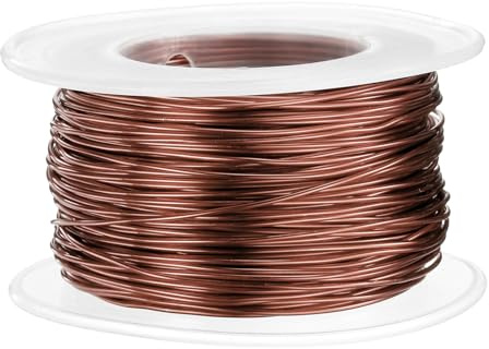 sourcing map 20 Gauge Aluminum Craft Wire 0.8mm 98.5ft Flexible Bendable Anodized Metal Jewelry Sculpting Wire for Jewelry Making Modelling Craft DIY, Bronze
