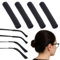2 Pair Glasses Ear Cushions, Black Glass Tips, Soft Ear Pads for Glasses, Elastic Cushion for Glass, Non-Slip Eyeglass Temple Tips