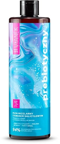 VIANEK Mizellenwasser mit mit Salicylsäure 400 ml - Entfernt Make-up, Reinigt Poren, Reduziert Unreinheiten - Make-up-Entferner ​ für alle Hauttypen - Sanfte Reinigung und vegane Formel