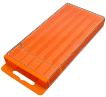 Milageto Drill Bit Storage Box Organizer Carrying Case Container Organiser Empty Case Drill Bit Holder for Garden Garage Home Truck, 17.4cmx8.6cmx1.99cm