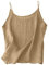 Débardeur en lin à bretelles pour femme - Confortable - Col rond - Couleur unie - Camisole - Chemise ample et respirante - Sans manches - Grande taille, kaki, M