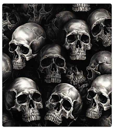 Mexpekil Autocollant magnétique pour lave-vaisselle Motif têtes de mort Noir 53,3 x 66 cm