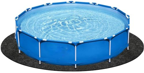 Pool Unterlage Outdoor Poolmatten Schutzboden,Poolunterlage rutschfeste Unterlage Bodenschutzmatte Bautenschutzmatte,Verhindert Löcher Wasserabsorbierende Filzmatte,Pool Zubehör 335cm