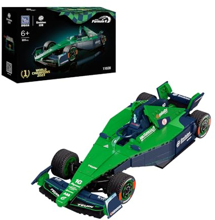 PANTASY Envision Racing Formula E Team Building Block Set, Collectible Race Car Model Kit with Podium & Minifigure, Realistic Details, Display Gift for Adults & Motorsport Fans