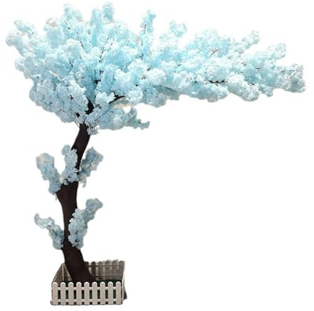 Générique 250 * 150CM, Simulation Cerisier en Fleurs Bleu Arbre À Souhaits Intérieur Et Extérieur Arbre Décoratif Centre Commercial Hôtel Mariage Décorer