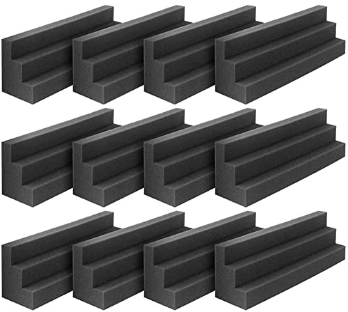 Sirxlevcy 12Pcs Acoustic Panels Trap Corner Studio Foam Sound Insulation Pad Wall Panel Corner Block for Studio or Theater