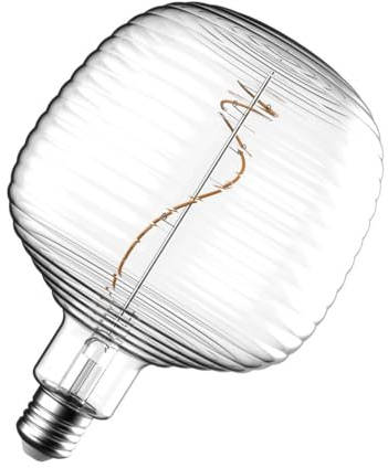 Crompton Lamps LED Decorative E27 Screw Bulb, 140mm x 230mm Globe Screw Filament, 4.5W 1800K Extra Warm White 300lm 28W Eqv, Clear Glass Lightbulb, Hanging Lights, Pendant Light, Extra Large Bulbs