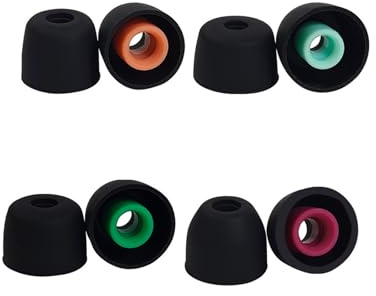 Whimsigulp 4 Pairs Replacement Silicone Earbud Tips for Sony WF-1000XM5, Noise Reduction, Comfortable Anti-Slip Eartips for Wireless Earbuds, Black