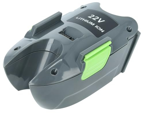 EXTENSILO Battery compatible with Gtech ATF29, ATF039, ATF040 Vacuum Cleaner Green Grey (3 Ah, 22 V, Li-Ion)