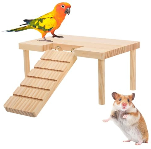 Persiiious Plataforma De Escalada De Hámster, con Escalera, Plataforma para Hámster, Accesorios para Roedores