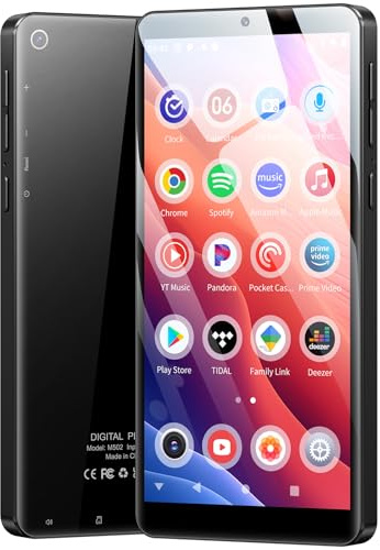 128GB MP3 Player mit Bluetooth WiFi und Kamera, Android 13.0, RAM: 4GB, Spotify MP3 Musik Player mit Lautsprecher, Oilsky 5,5 Zoll 1080P Touchscreen MP4-Player (Schwarz)