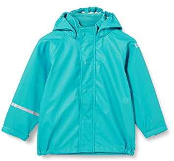 CareTec Rain Jacket-PU w/o Fleece Giacca Impermeabile, Turquoise Blue (968), 92 Unisex-Bambini e Ragazzi