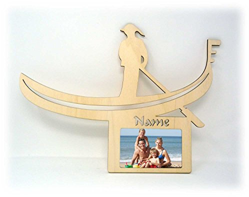 Italien Venedig Gondel Urlaub Wand Tür-Schild Bilderrahmen Sovenier Geschenke für Erwachsene & Kinder-Zimmer Accesoires mit Namen