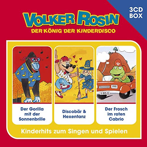 Volker Rosin - 3-CD Liederbox Vol. 3: Der Gorilla mit der Sonnenbrille; Discobär & Hexentanz; Der Frosch im roten Cabrio. Kinderhits zum singen und spielen