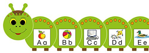 Wiemann Lehrmittel ABC-Raupe, Lernmaterial zum Deutsch Lernen, inkl. Anlautkarten (magnetische Anlautkarten)