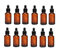 ericotry 12PCS 20ml 0.67oz Empty Refillable Amber Glass Essential Oil Bottle Vial Container with Glass Pipette Dropper For Essential Oils other Liquids Pack of 12