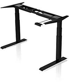 - AGIL - Elektrisch höhenverstellbarer Schreibtisch - Standing Desk Größen - Ergonomischer Schreibtisch für Kinder und Erwachsene (Doppelmotor Schwarz)