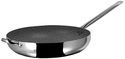 Aeternum Linea Grande Famiglia PRO, Padella, Acciaio Inox, Antiaderente, 36 cm, Adatta all'induzione, Alluminio Lucidato