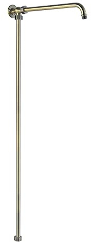 ENKI G10 Downton Traditional 18mm Riser Rail Kit, Antique Brass, Rainfall | Solid Brass, 1-Year Guarantee, Rainfall Shower Head, Handset & Hose, Exposed Shower, Bathroom