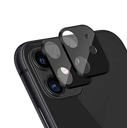 [Upgrade 2-Pack] Screen Protector Camera Lens for iPhone 11(6.1), Tempered Glass Camera Protection Film Bubble Free Ultra Thin, High Definition, Anti-Scratch,Anti-Fingerprint -Black