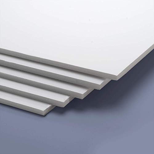 Materia Prima Cartón Pluma para Manualidades, Exposiciones, Fotografía, Plancha de Poliestireno Foamboard Multiusos. Cartón Pluma de 5 mm Blanco, 100x70 cm (unidad)