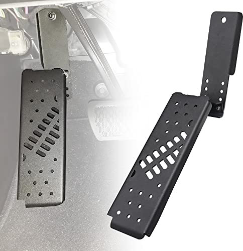 Sammanlight Pédale morte pour JL, pédale morte côté gauche repose-pied pied panneau compatible avec Jeep 2018-2020 Wrangler JL & Gladiator JT 2020 (réglable, noir mat)