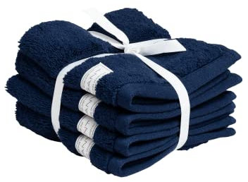 GANT Organic Premium Gästetuch 4-Pack Farbe Yankee Blau Größe 30x30cm Seiflappen Gästehandtuch