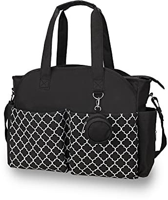 KADUNDI Baby-Wickeltasche Schultergurt und Tragbar Wasserdicht und Große Kapazität für Mütte(Schwarz)