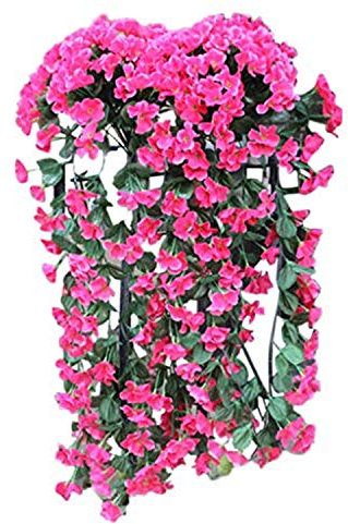 Yeehliny Künstlich Hängende Blumen, Blauregen Hängende Kunstblumen für Hochzeit Haus Dekoration Violette Blumen Wand Glyzinien Kunstblumen Plastikblumen Hängende Plastikpflanzen (E)