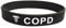 Butler & Grace COPD chronisch obstruktive Lungenerkrankung Silikon Medizinische Armband. Notfall Armband fur Herren Damen 8 zoll 202 mm (1 Armband - Schwarz, 202) (1 Band Only-Black)