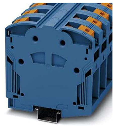 PHOENIX CONTACT PTPOWER 185 BU Hochstromklemme, 1000V AC / 1500V DC Nennspannung, 309A Nennstrom, Power-Turn-Anschluss Anschlussart, 31 mm Breite, NS 35/15 Montageart, Blau, 3 Stück