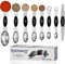 Rainberg Magnetic Measuring Spoon Set of 8 Stainless Steel Metal Measure Cup Spoons for Baking Cooking Kitchen