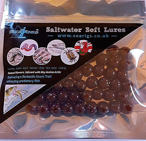 Searigs Black Lugworm/Ragworm/Peeler Crab/Mackerel Natural Flavoured Egg Bait Stops (1)