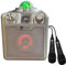 N-Gear Disco Star 710 Kinder Partybox Musikanlage und Karaoke Maschine mit Discokugel und Laser - 50 Watt Musikbox Bluetooth Lautsprecher mit Partylicht und Karaoke Mikrofon für Mädchen & Jungs SILBER