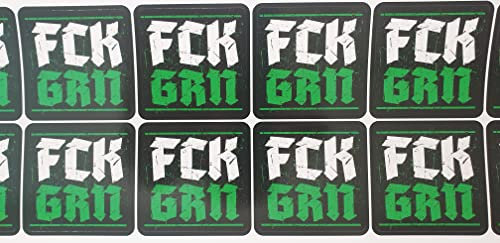 10x FCK GRN kein Bock auf grüne Aufkleber Sticker Fun