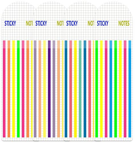 640 Stück Haftstreifen,Klebestreifen bunt,Sticky notes pastell,Sticky tabs,Lange Seitenmarker,Haftmarker,Haftstreifen transparente,Haftnotizen Tabs,Index tabs Neon,4 Set 8 Farben,140 * 5mm