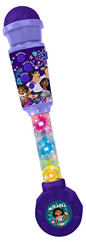 LEXIBOOK, Disney Encanto, Lighting Microphone for children, musical toy game, built-in speaker, light effects, Aux-in cable plug, purple, MIC90EN