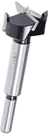 TA-VIGOR Forstner Drill Bit 30mm, Tungsten Carbide Wood Hole Saw Auger Opener for Woodworking Hinge Hole Drilling Boring Bit Cutter