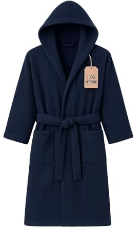 Leonardo Home - accappatoio uomo/donna 100% cotone - accappatoio con Cappuccio in morbida spugna 100% cotone.