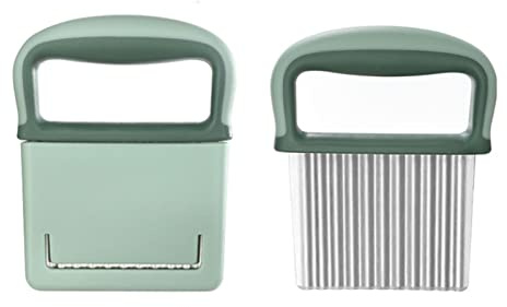 Wavy Knives Crinkle Cutter - Kitchen Wavy Knives Cutting Tools,Stainless Steel Chopper for French Fries, Vegetables, Vegetables Tumotsit