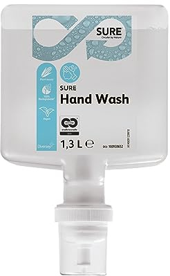 SURE 4 x 1.3 L Kartusche Hand Wash, Milde Waschlotion aus 100% natürlichen Inhaltsstoffen, für IntelliCare