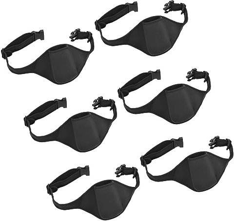sourcing map 6 Pack Mic Belt for Fitness Microphone Belt Carrier Pouch Adjustable Waistband Bag for Instructors Theater Teacher Speakers, Black