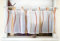 Devola Scheibengardine mit Wellenmuster Gardine Druck Kurzstore mit Schlaufen Küchengardine Kurz Modern Voile Bistrogardine Transparent HxB 45x100cm Orange 1 Stück