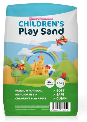 The Glowhouse Sable de jeu pour enfants pour jeu doux, sable de jeu non toxique, sacs de sable pour bac à sable et autres aires de jeu (grand)