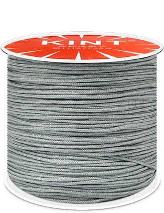 Whakano Filo di nylon 0,8 mm, filo macramè, corda di nylon, per braccialetti intrecciati, creazione di gioielli, collane, macramè, confezione regalo, argento grigio